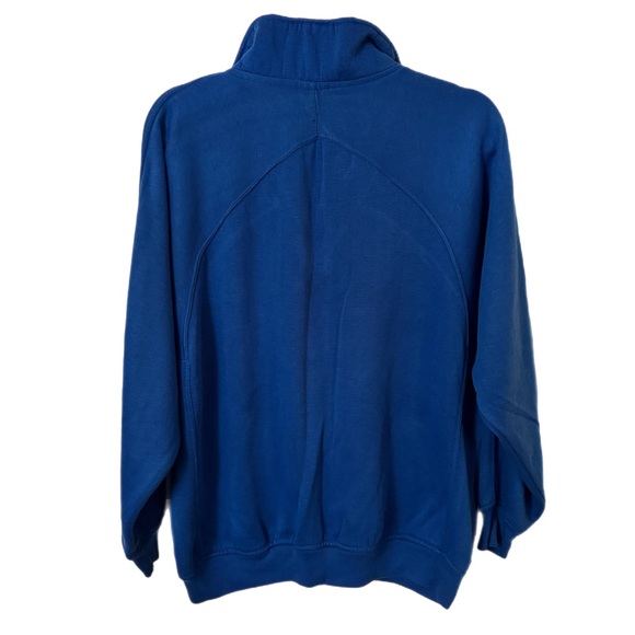 Vintage Lady Foot Locker half~zip sweater ~ Royal Blue - Picture 3 of 4